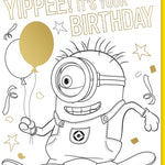 Minions Colour-in Birthday Card Official Product
