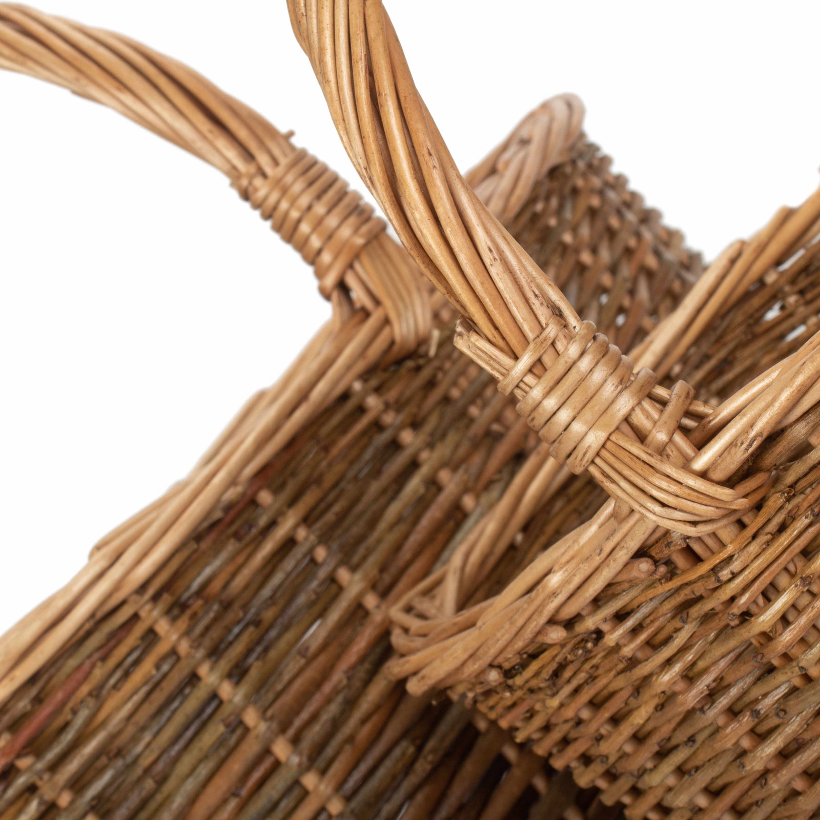 Country Oval Wicker Shopping Basket | Set-of-2 | Brown