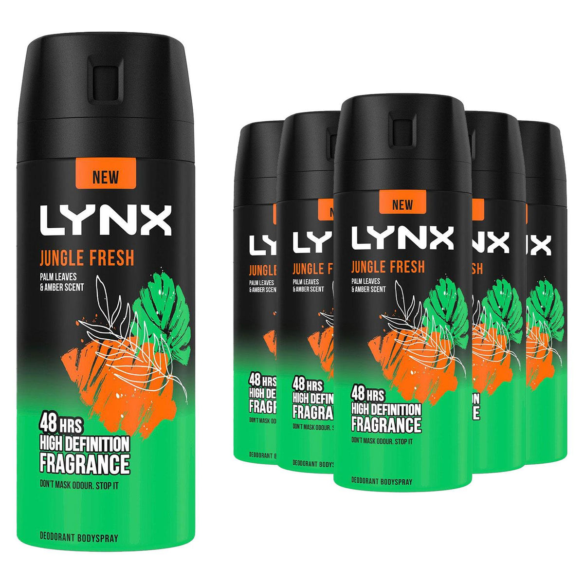 Body Spray Jungle Fresh 48h High Definition Fragrance Deodorant 150ml | Set of 30