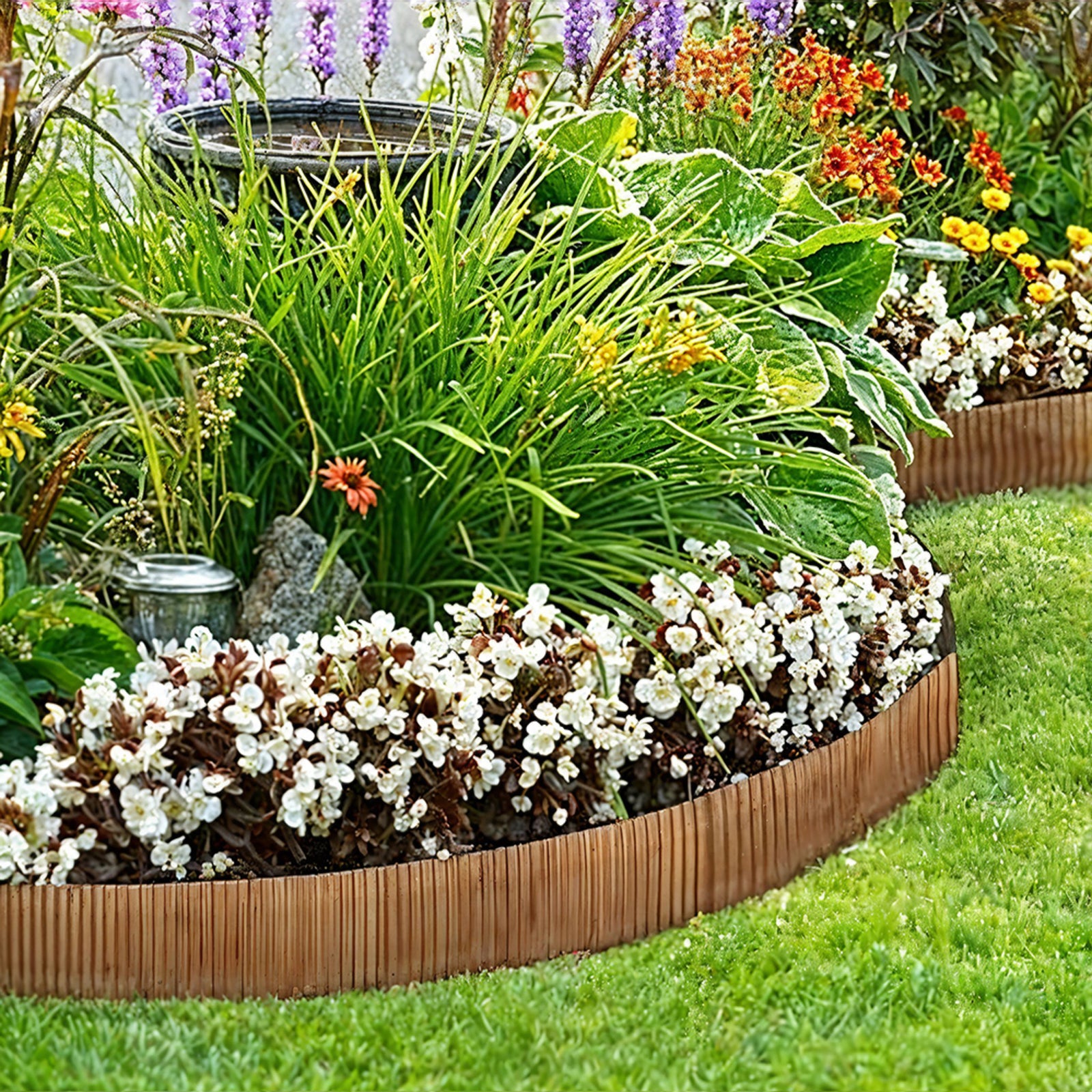 6m Corrugated Metal Garden Edging | Rust