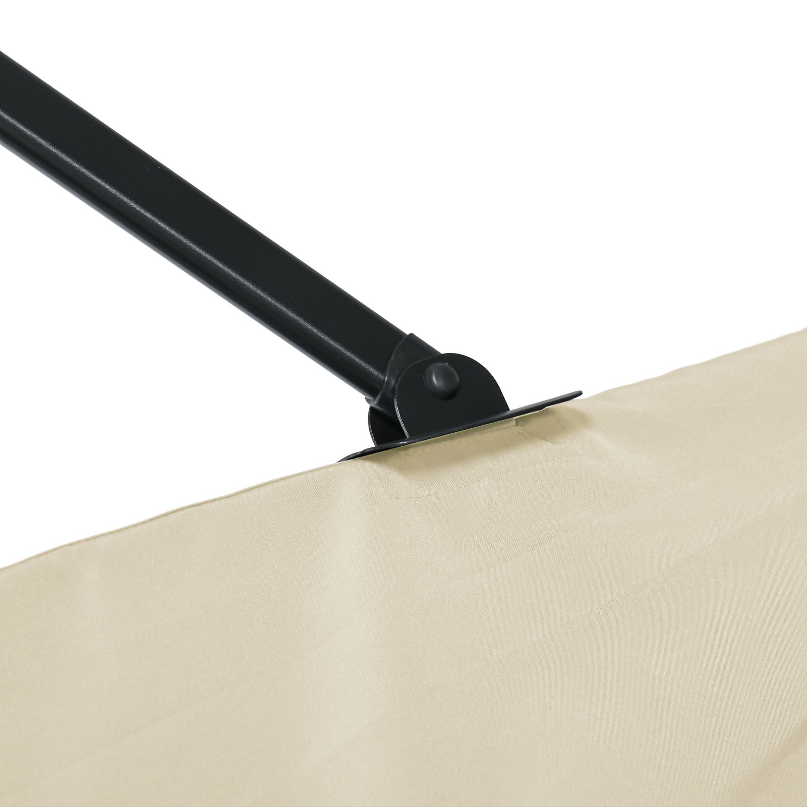 Square Cantilever Roma Parasol W/ 360° Crank & Base | Cream