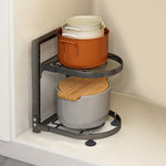 2-tier Adjustable Kitchen Organiser Rack For Pot Pan