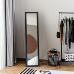 Full Length Mirror Floor Standing Wall-mounted Long Mirror | One Size | Black