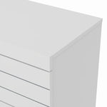 3+3 Drawer Chest - Storage Dresser For Bedroom | White