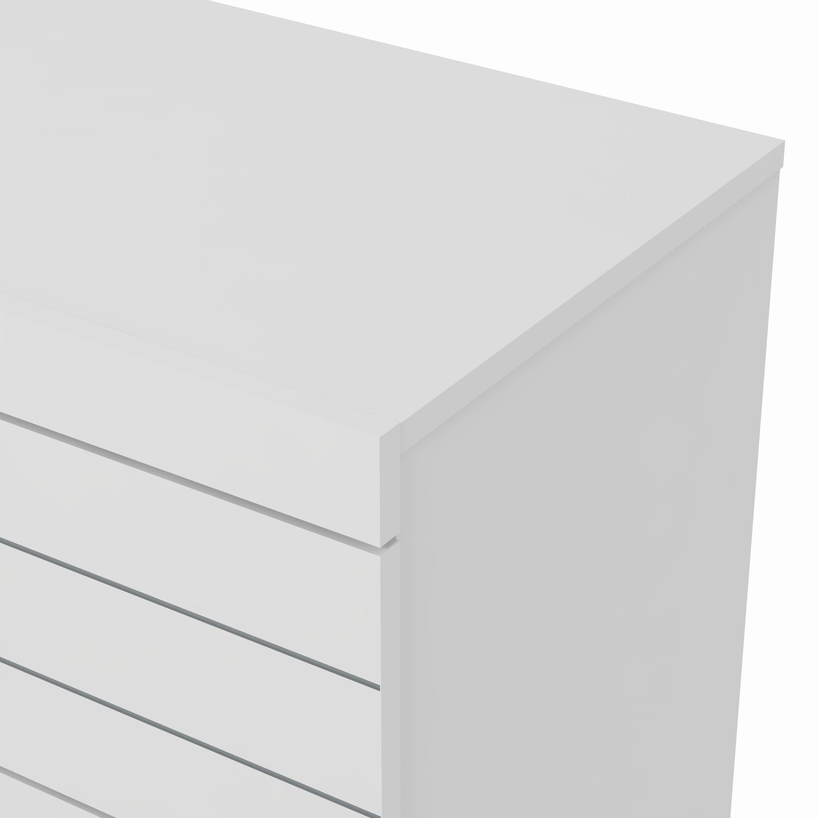 3+3 Drawer Chest - Storage Dresser For Bedroom | White