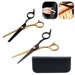 11-piece Hair Cutting Scissors Thinning Shears Set | Black & Gold