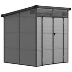 6 X 6ft Plastic Garden Shed With Windows And Air Vents | Light Grey