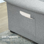 Click Clack Sofa Bed 2 Seater Sofa Bed For Living Room | Light Grey