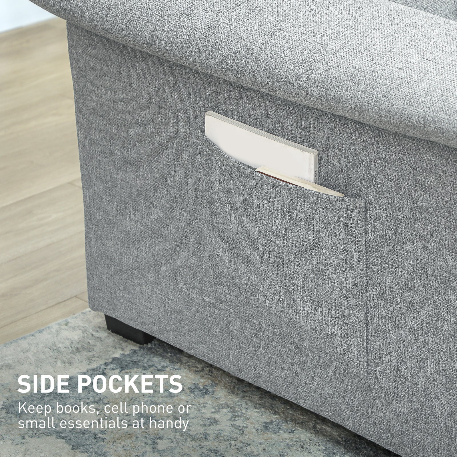 Click Clack Sofa Bed 2 Seater Sofa Bed For Living Room | Light Grey