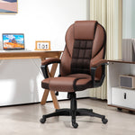 High Back Pu Executive Leather Desk Hair | Brown