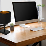 Napoli Table Lamp Matt Black And Gold Hand Made High Quality Metal And Fabric Construction