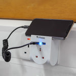 Plug Through Usb Charge, 2.5a Rated, Charging Shelf