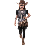Kids Skeleton Cowgirl Costume | Small