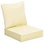 Outdoor Seat And Back Cushion Set,olefin Patio Chair Cushion | Beige