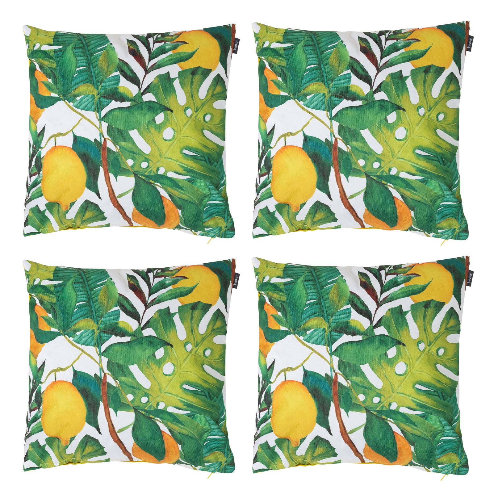 Tropical Indoor Outdoor Cushion Set Of 4 Water Resistant Cushions