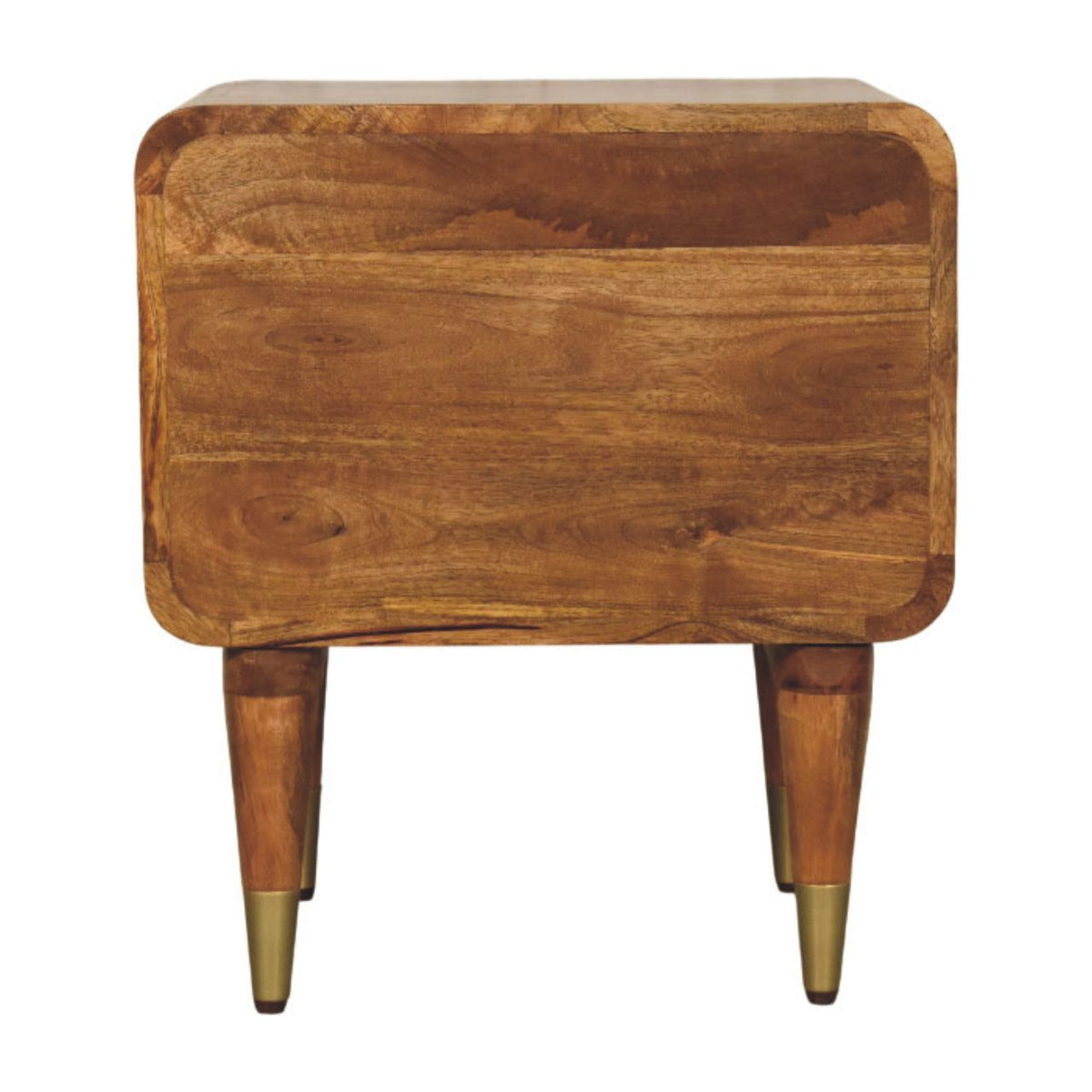 Solid Wood Amber Oak Bedside Table