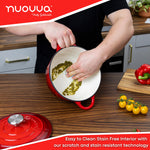 Cast Iron Dutch Oven Casserole Pot With Lid - 20cm (2l)  | Red