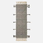 Edessa Black & White Kilim Wool Rug | 200cm | Black & White