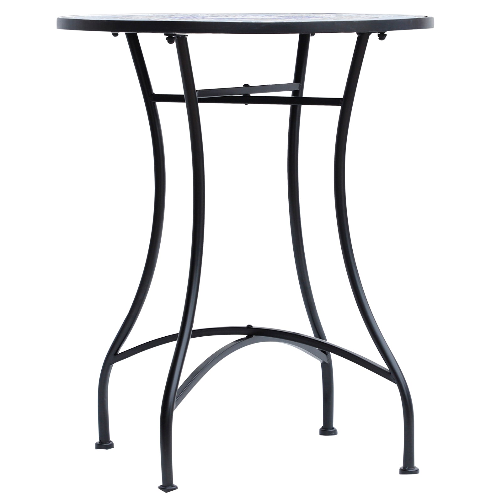 Mosaic Round Garden Table, 60cm Ceramic Top