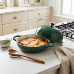 Breeins 4.4l Enamelled Cast Iron Bread Dutch Oven With Dome Lid