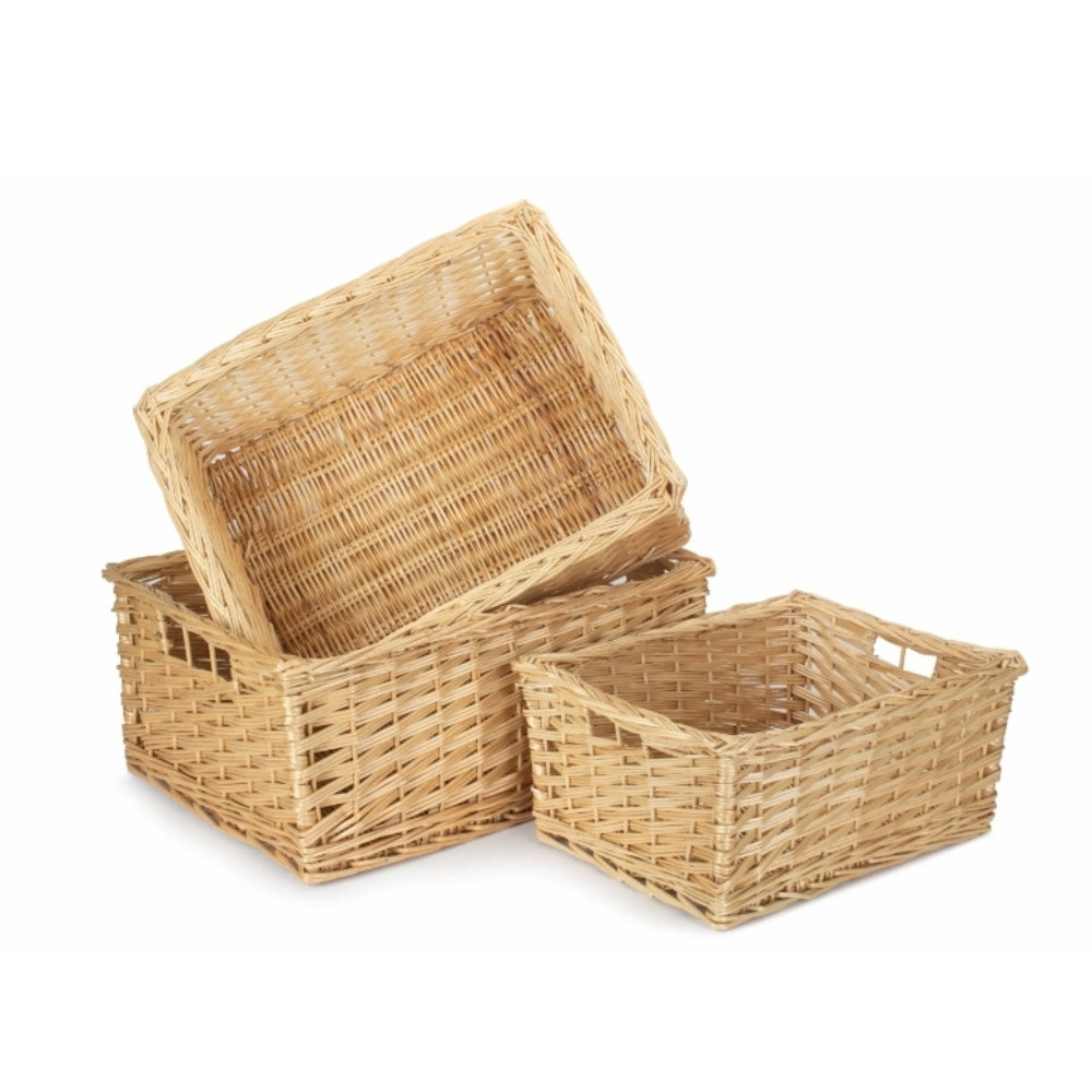 Wicker Kitchen Storage Basket | Set-of-3 | Brown