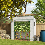 Lean-to Tomato Growhouse W/ Roll-up Door | White