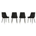Amelia Velvet Comfort Dining Chairs | One Size | Black