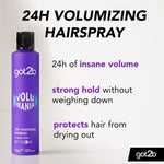 Volumania Hairspray 24h Strong Hold & Insane Volume, 3x300ml