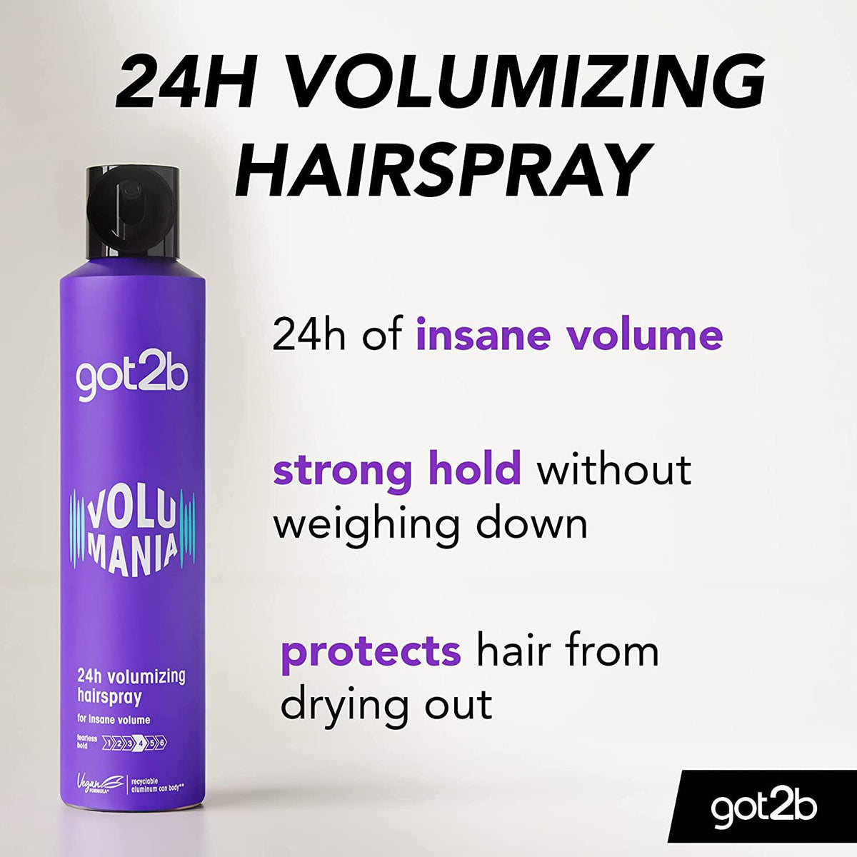 Volumania Hairspray 24h Strong Hold & Insane Volume, 3x300ml