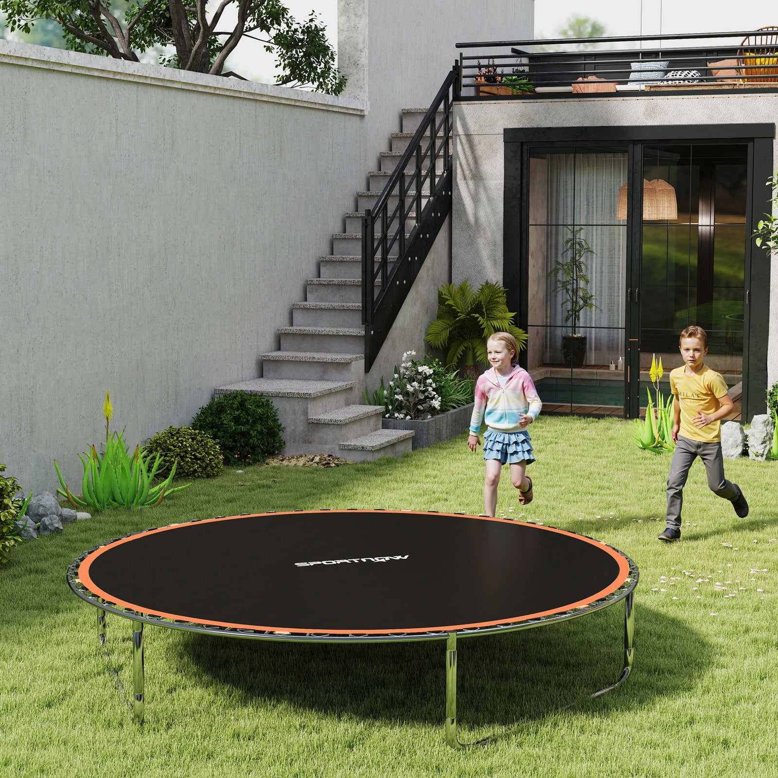 Trampoline Replacement Mat With Eight Rows Of Stitching | Orange