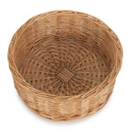 Wicker Round Straight Sided Tray | Small | Brown
