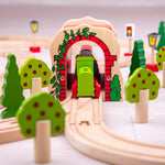 Red Brick Tunnel for Wooden Train Sets