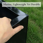 Zinc Galvanised Trough Planter | 100cm x 40cm x 40cm | Black Gloss