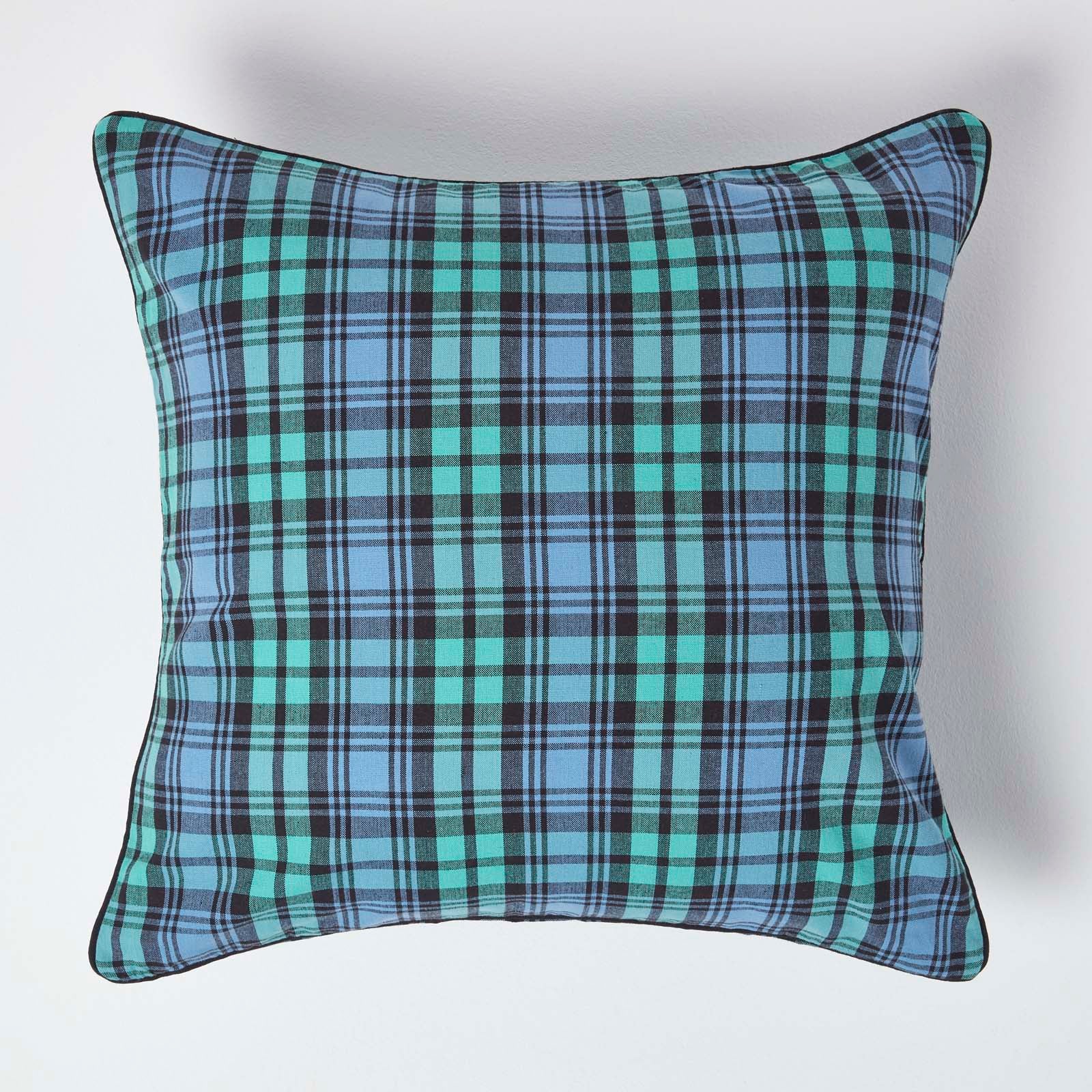 Tartan Check Cotton Cushion Cover | 60cm x 60cm | Blackwatch
