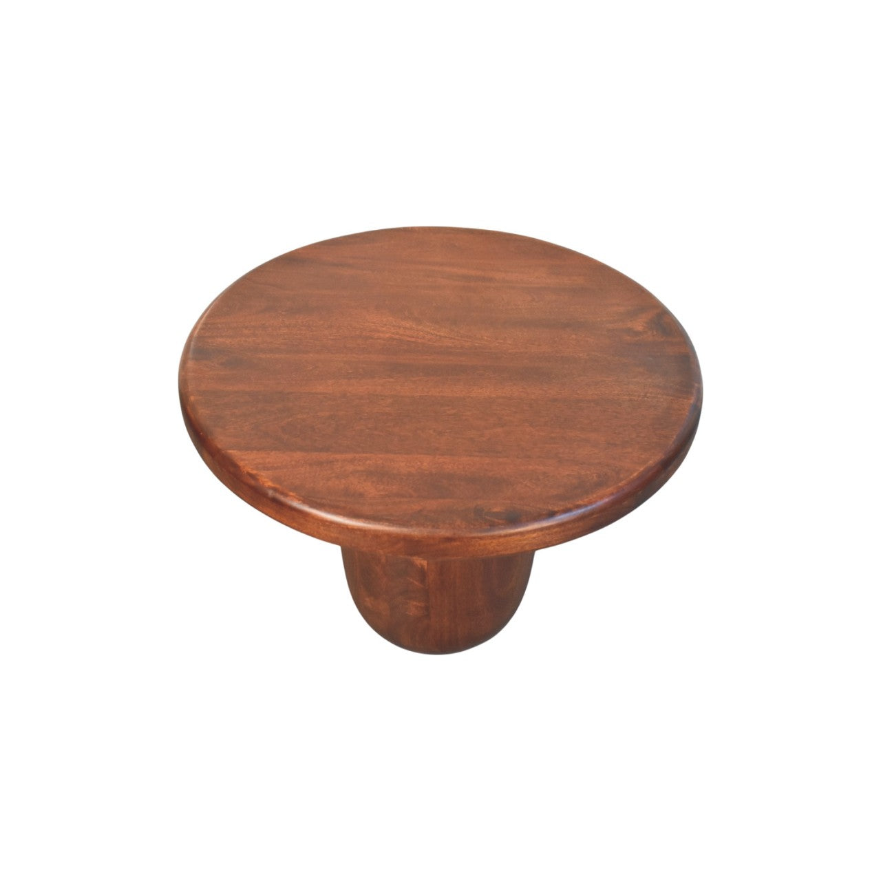 Clara Sculpted Coffee Table Rounded pillar-style legs, Brown