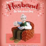 Wallace and Gromit Crackin' Husband' Valentine's Day Card Official Product