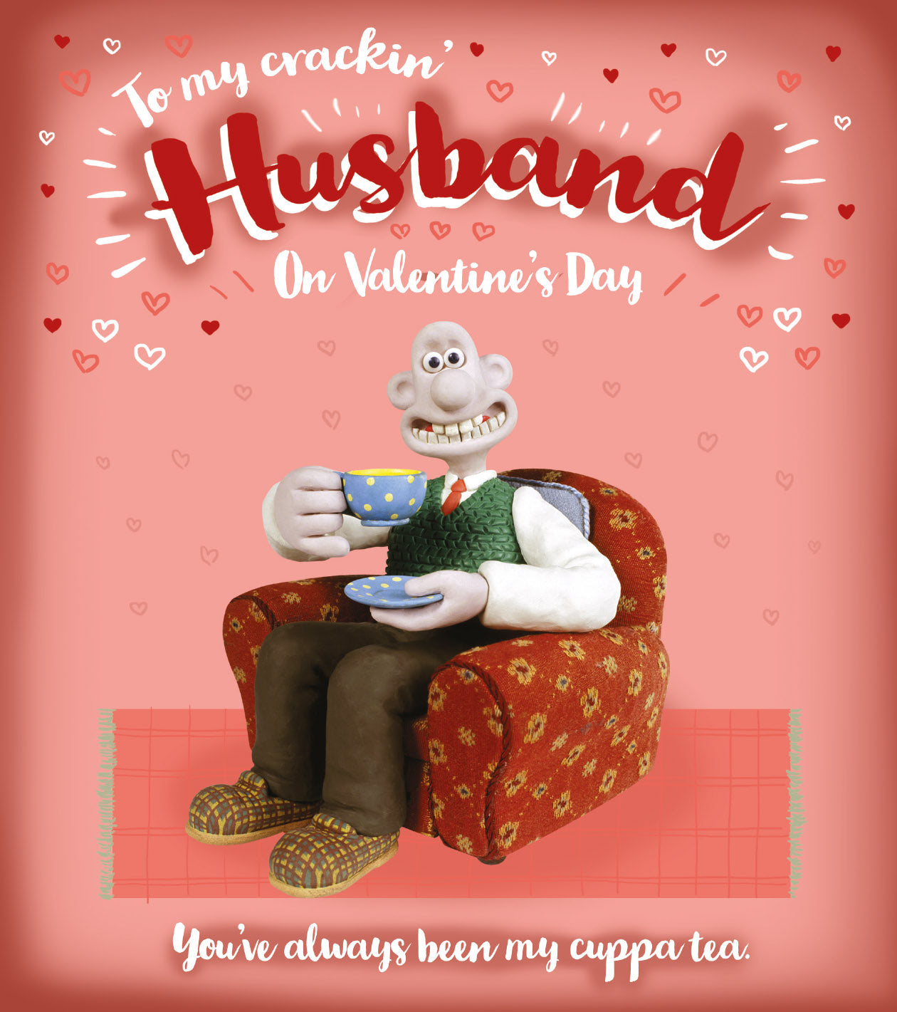 Wallace and Gromit Crackin' Husband' Valentine's Day Card Official Product