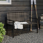 2 Seater Rattan Bench With Quick-drying Padding