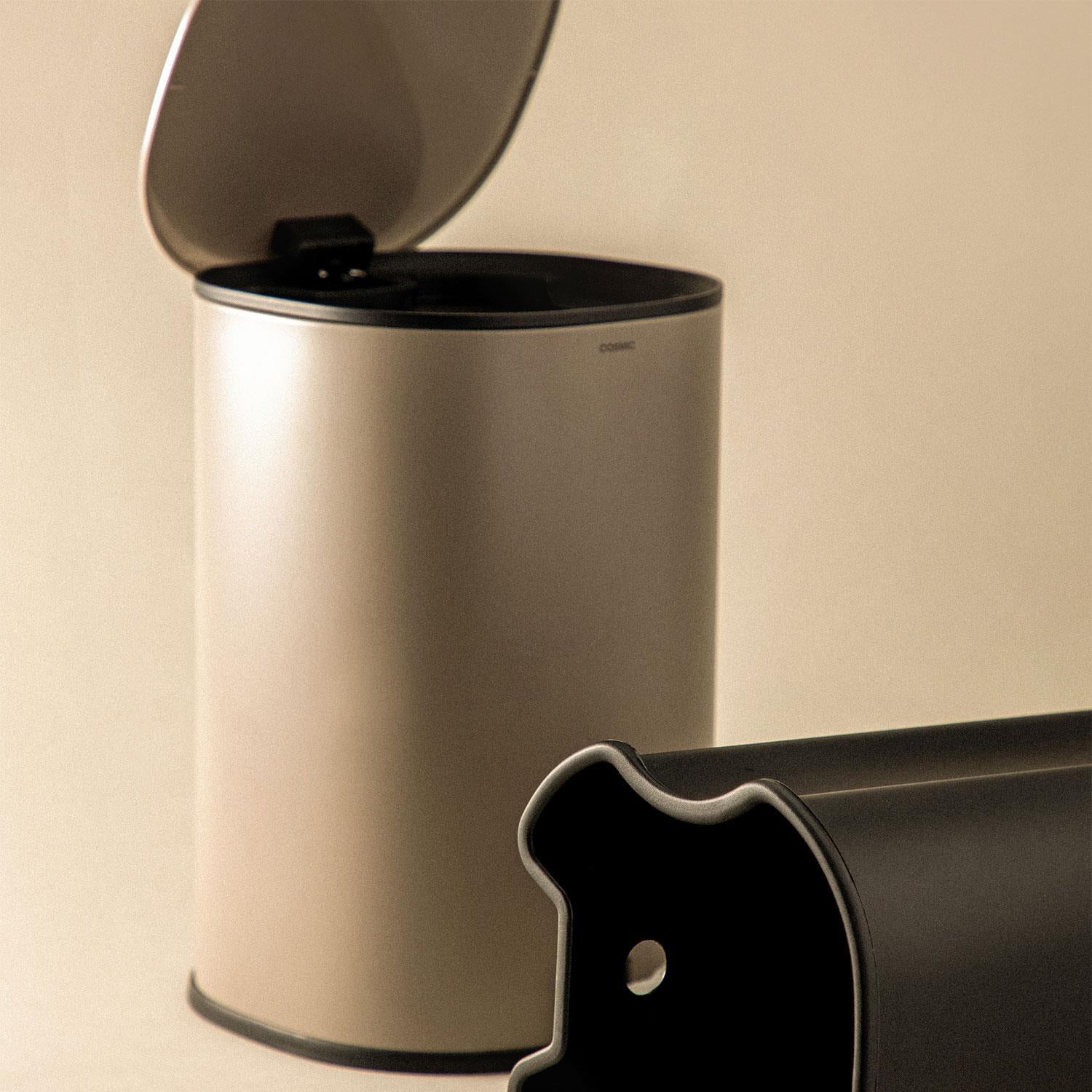 Bathroom Bin 5l, Pedal, Soft-close, Bucket, Essentials Collection | Matte White
