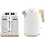 1.7l Electric Fast Boil Kettle And 2 Slice Toaster Set | White