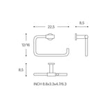 Towel Ring 22,5cm, Silver, Anti-corrosion, Architect S+ Collection