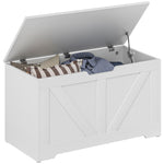 Storage Trunk For Living Room, With Safety Hinges 80cm | One Size | White
