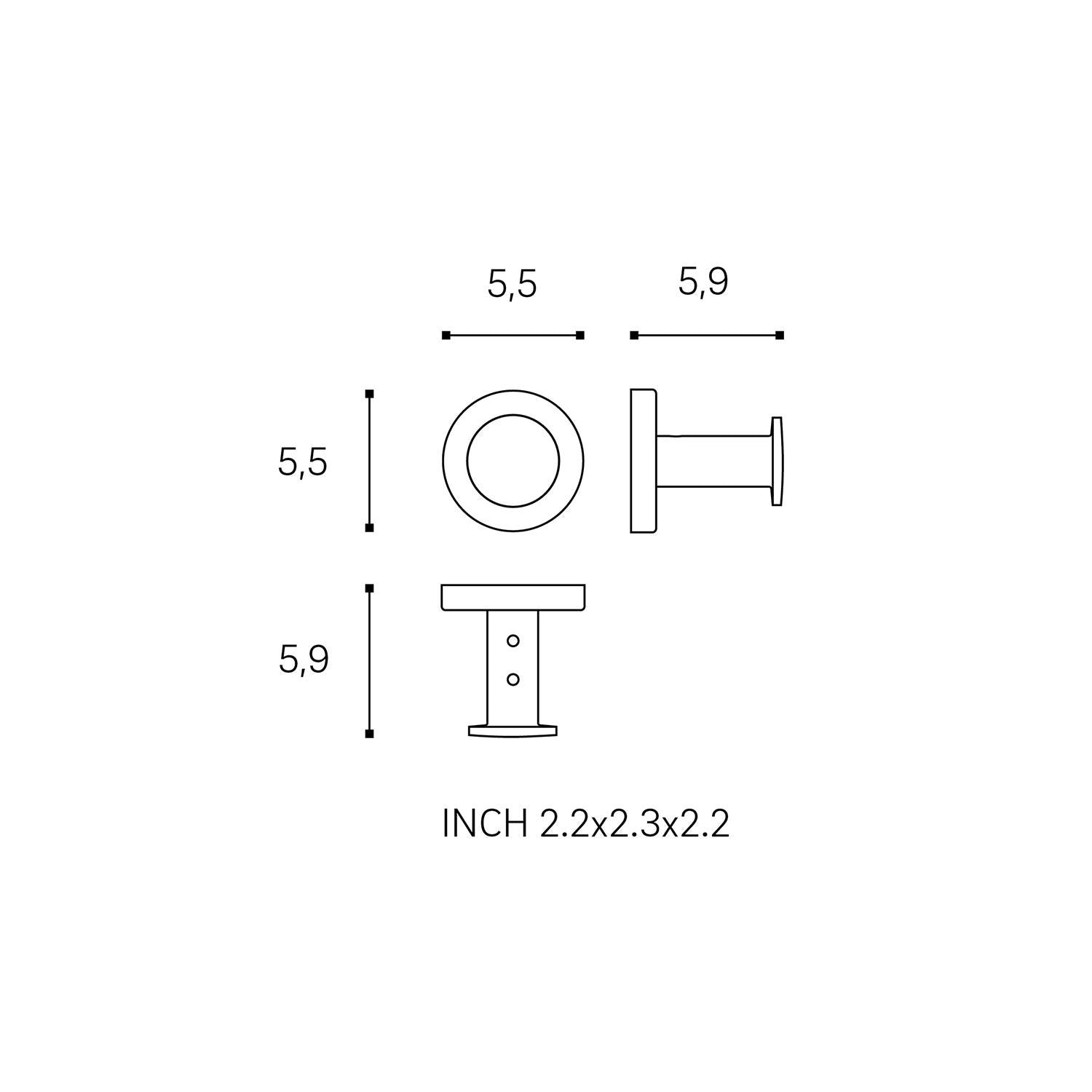 Towel Hook, Robe Hook, Coat Hook, Matt White, Architect S+ Collection