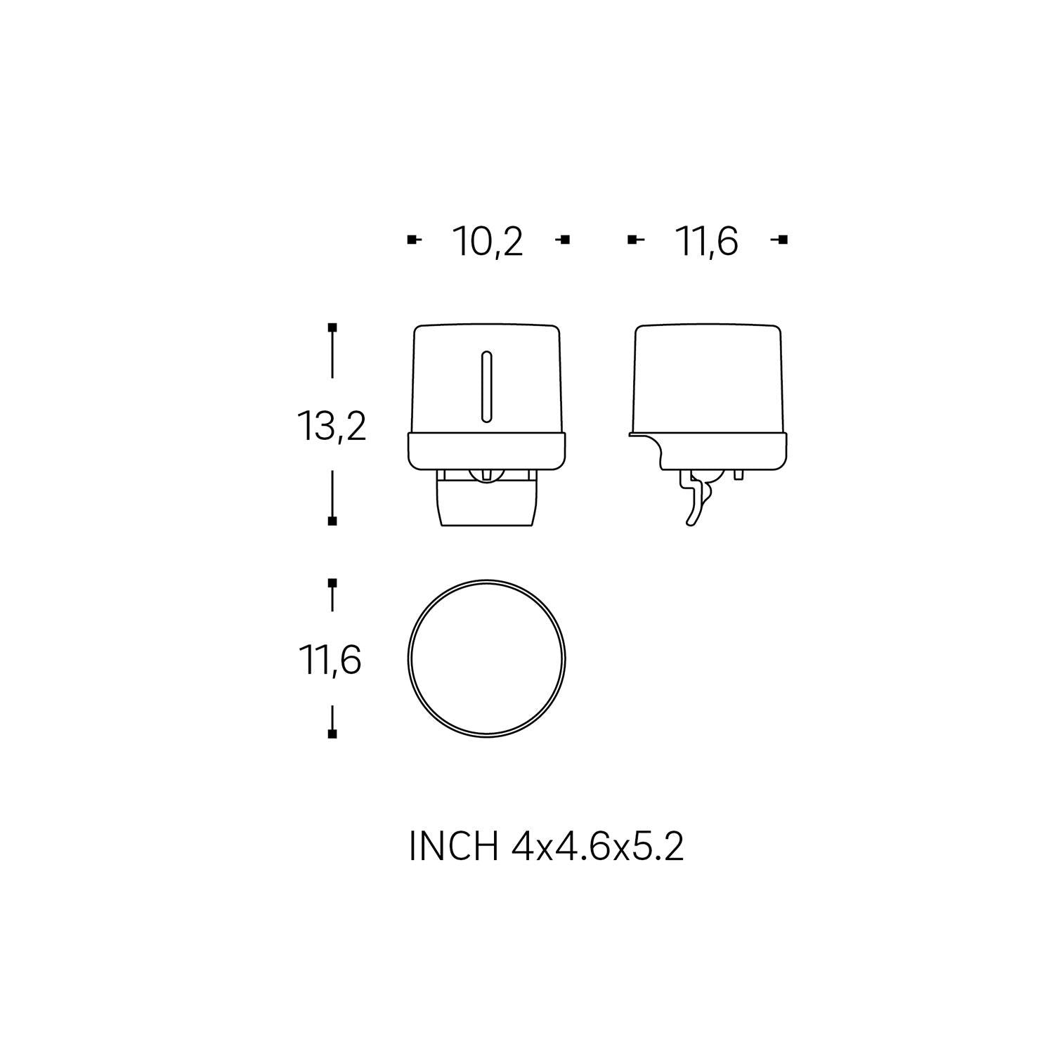 Soap Dispenser 400ml Black, Wall-mounted, Architect S+ Collection