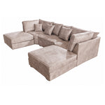 The Chelsea U-shaped Modular Corner Sofa With Deep Seat | 5 Seat | Beige