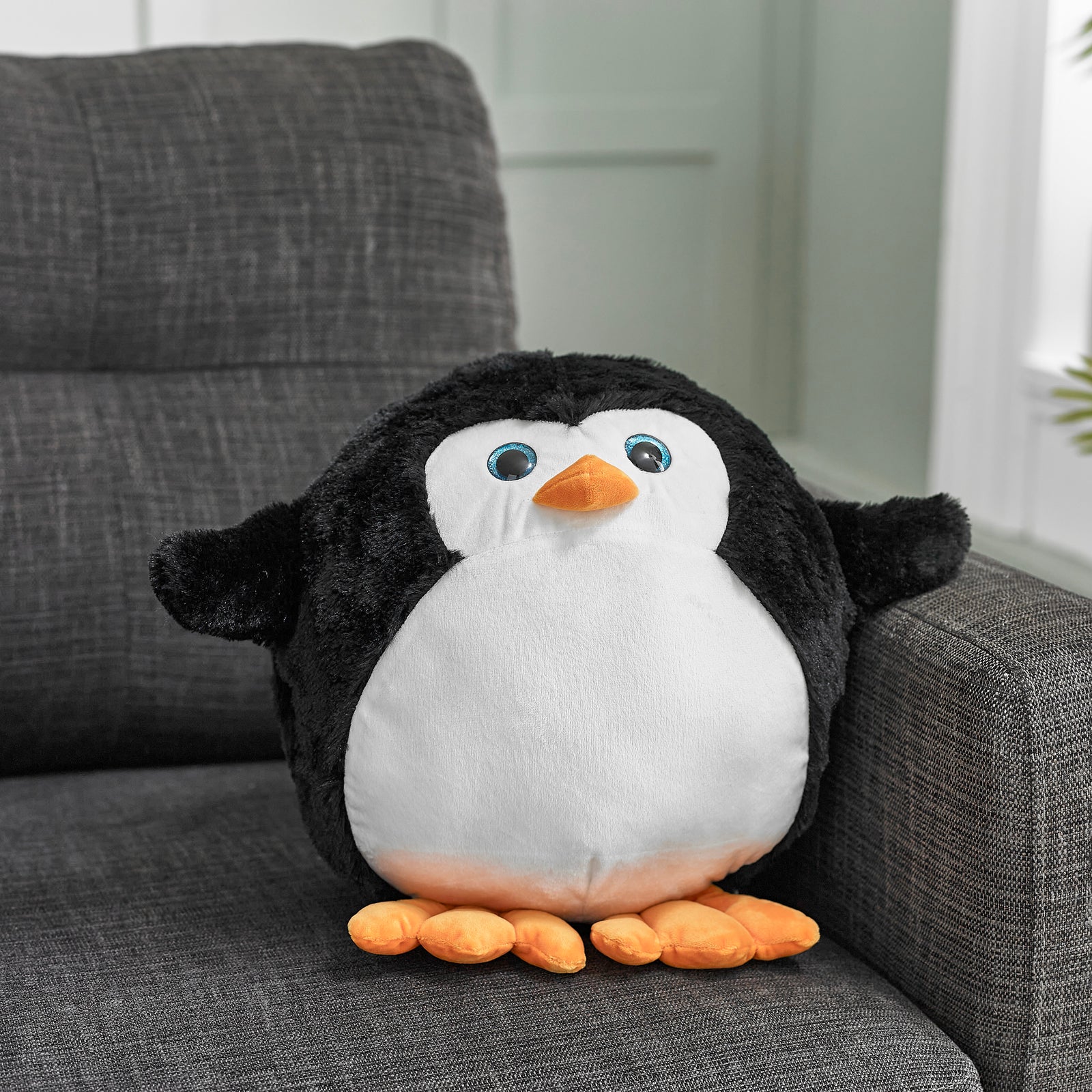 Soft Giant Handwarmer Cozy Plush Penguin | 30cm x 30cm | White