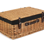 Wicker 55cm Buff Empty Picnic Basket Unlined | Black