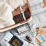 56x45x25cm Large Cabin Carry On Case - Overhead Luggage Suitcase - 4 Spinner Wheels - Abs Hard Shell Cabin Bag | Cabin | Cream