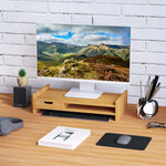 Monitor Riser Laptop Pc Plinth Stand Desktop Organiser