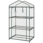 Portable Greenhouse W/ 3 Tier Shelves 69x49x125cm